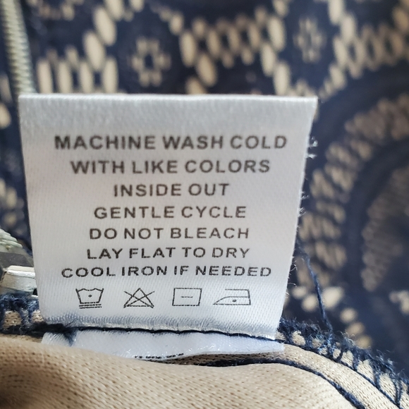 Tacera lace top, short sleeve, small size, Navy colour - Picture 4 of 5